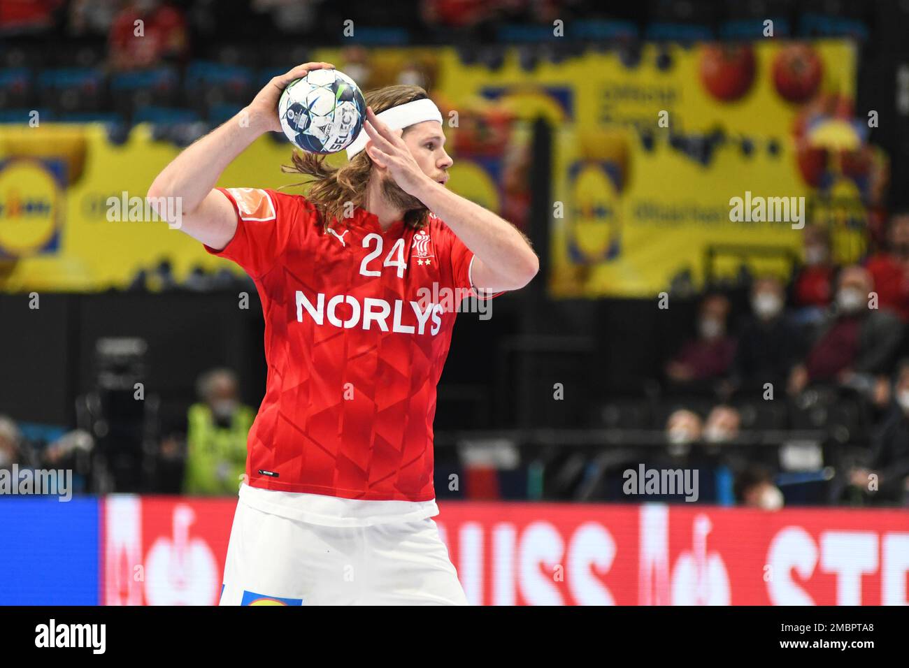 Mikkel Hansen (Denmark). EHF Euro 2022. Main Round Stock Photo