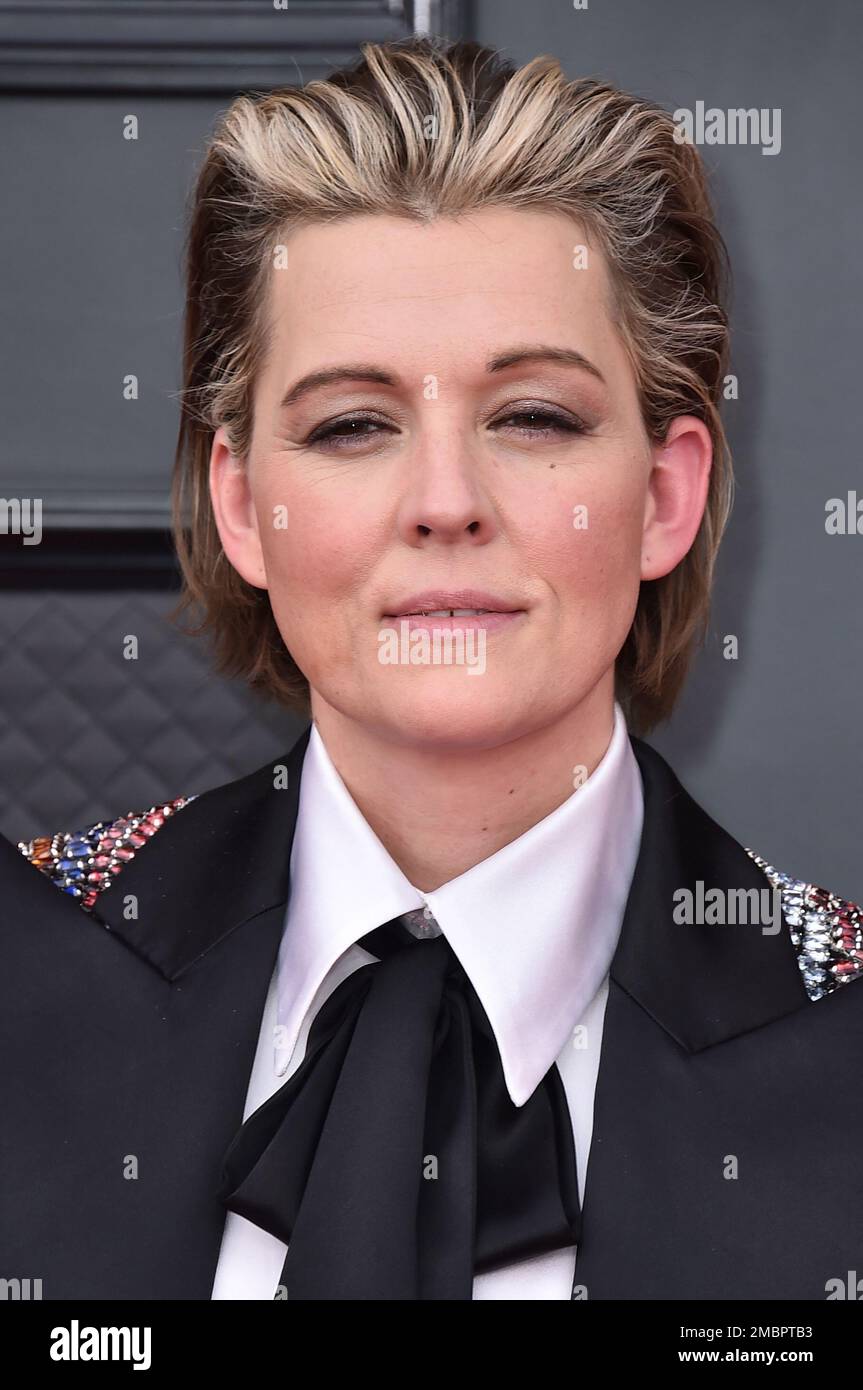 Brandi Carlile arrives at the 64th Annual Grammy Awards at the MGM