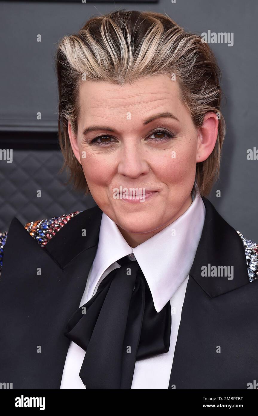 Brandi Carlile arrives at the 64th Annual Grammy Awards at the MGM