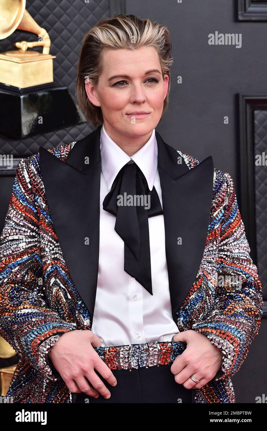 Brandi Carlile arrives at the 64th Annual Grammy Awards at the MGM