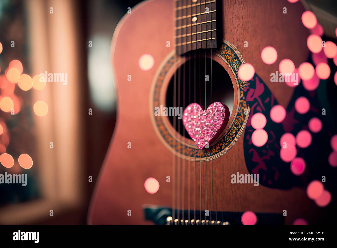 Valentines Day background with hearts and guitar. Generative AI Stock Photo - Alamy Valentines Day background with hearts and guitar. Generative AI Stock Photo - Alamy