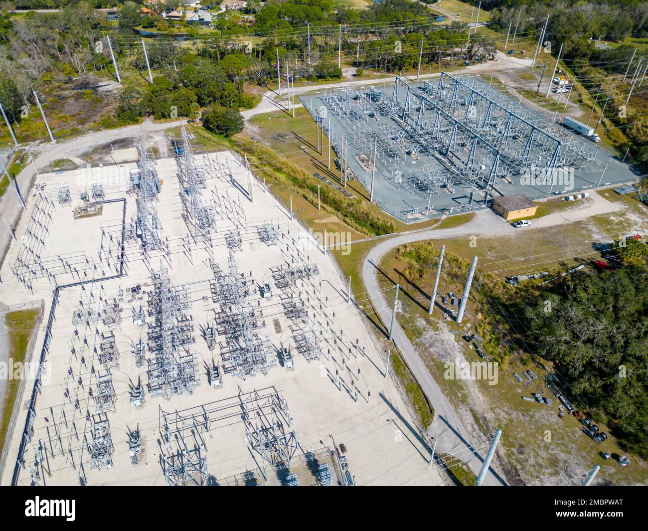 Aerial photo inspection electric power relay station Electrical