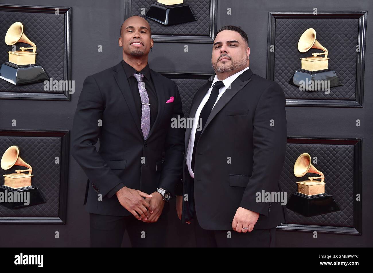 Anthony Almonte, left, and Carlos Henriquez arrive at the 64th Annual