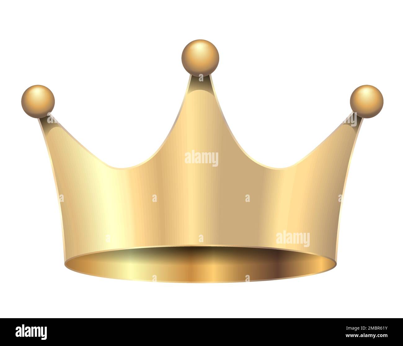 Gold  vector crown for logo or other design Stock Vector