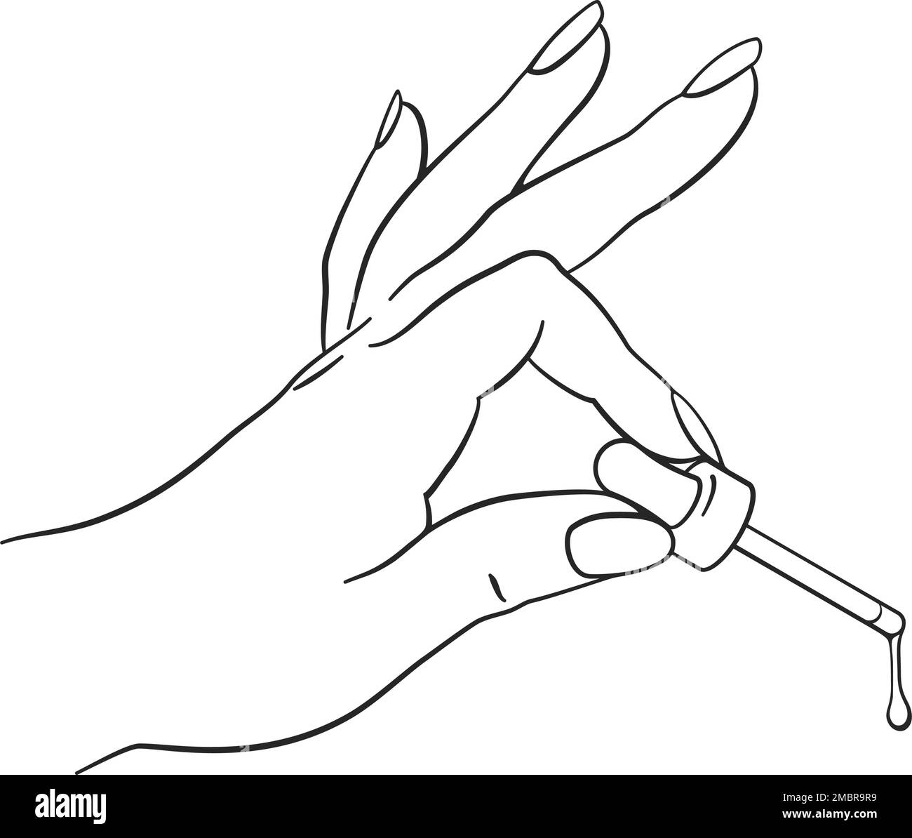 Face serum eye dropper for beauty concept in line drawing vector Stock