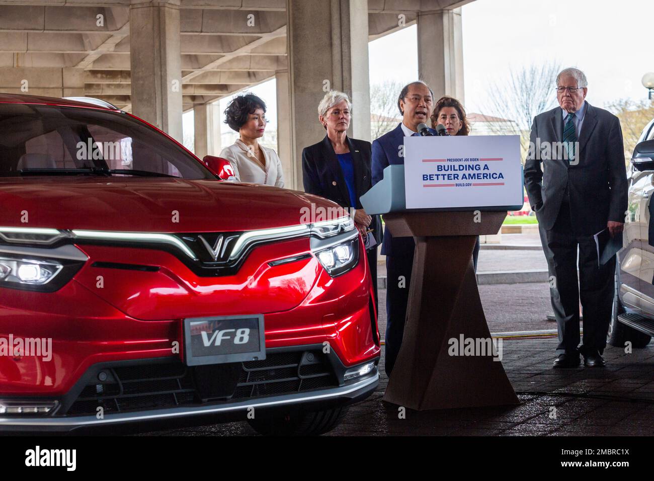IMAGE DISTRIBUTED FOR VINFAST - H.E. Nguyen Quoc Dung, Vietnam Ambassador  to the US speaks during VinFast's presentation at the US Department of  Energy on Thursday, March 31, 2022 in Washington regarding