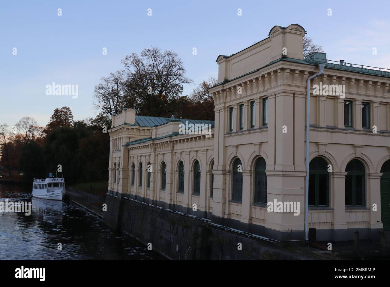 The old hydroelectric power plant in Uppsala, Sweden Stock Photo
