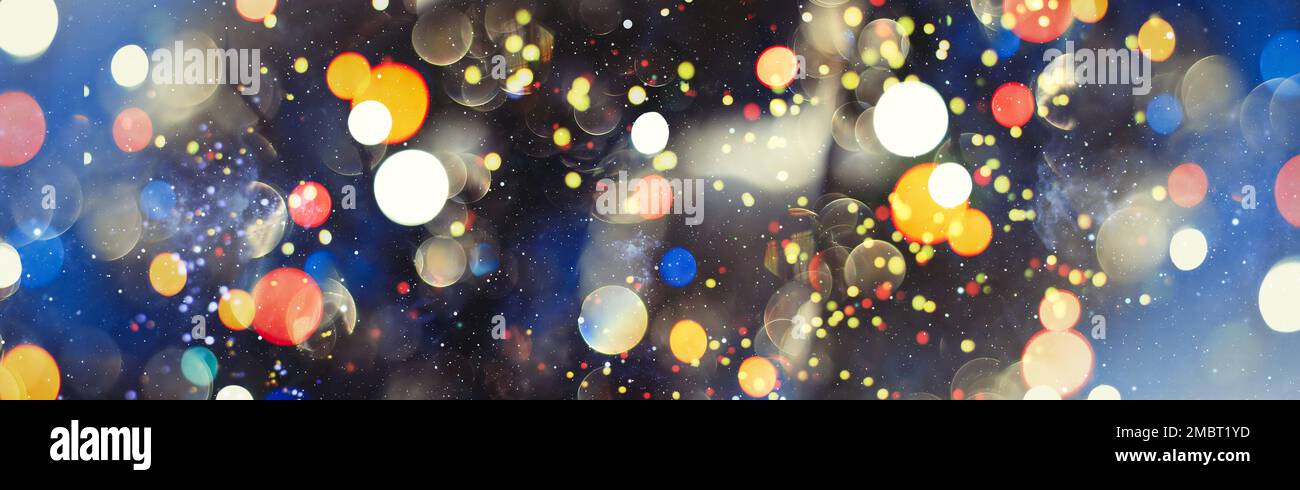 Bright light spots abstract bokeh blurred texture background Stock Photo