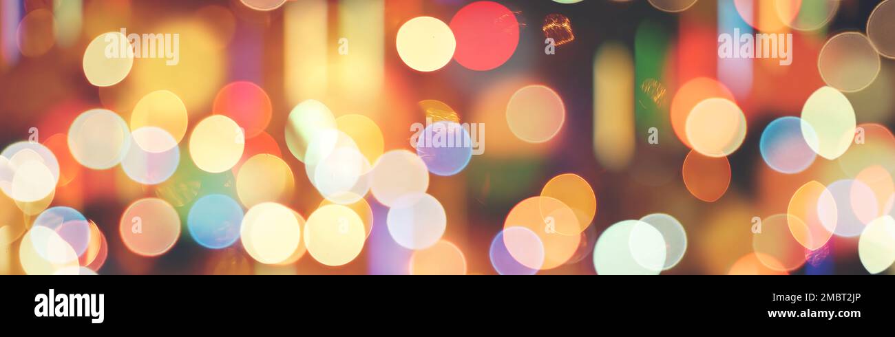 Bright light spots abstract bokeh blurred texture background Stock Photo