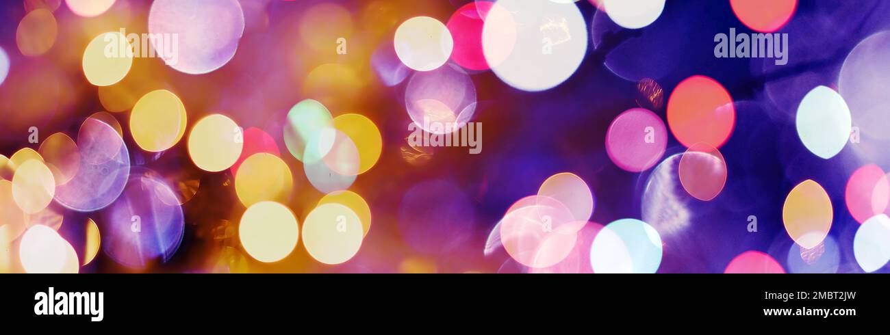 Bright light spots abstract bokeh blurred texture background Stock Photo