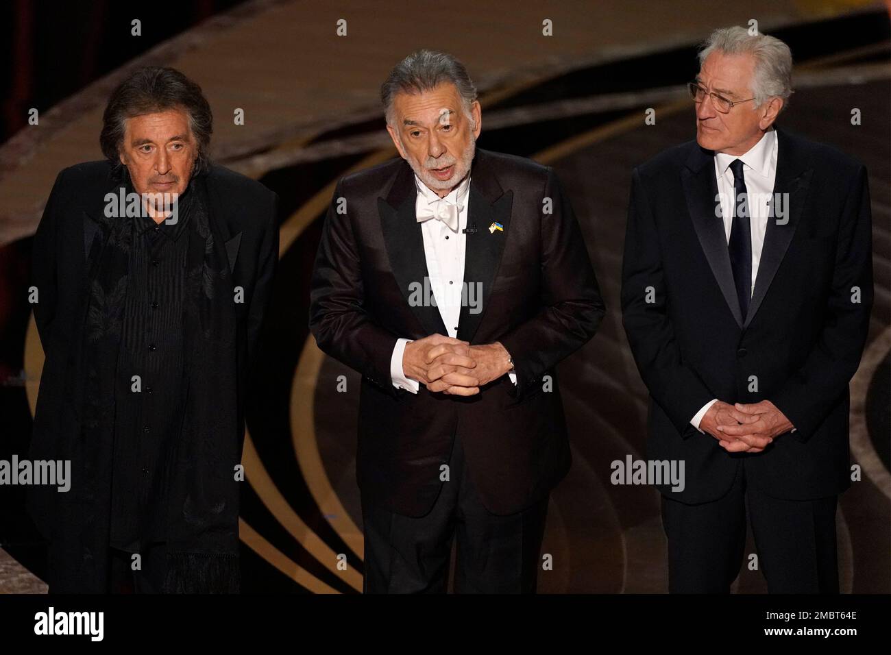 Al Pacino, from left, Francis Ford Coppola and Robert De Niro on stage(01)