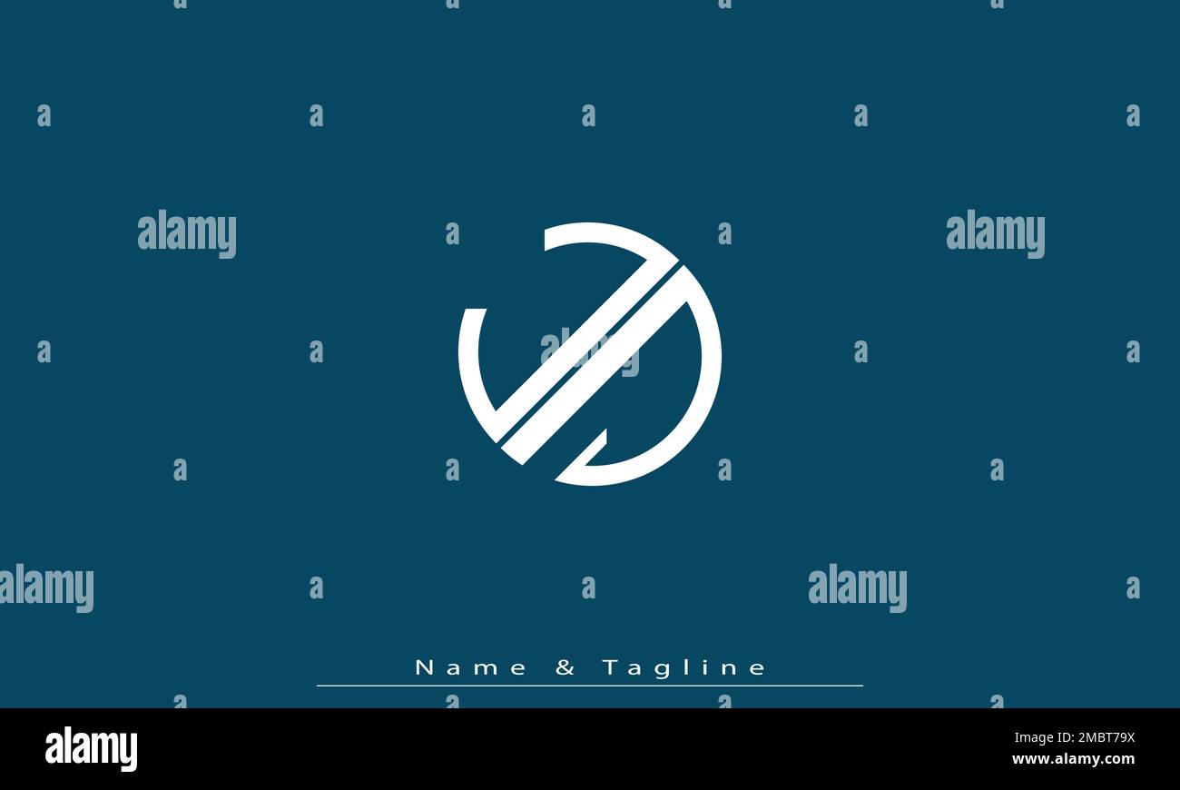 Alphabet letters Initials Monogram logo UJ , JU Stock Vector