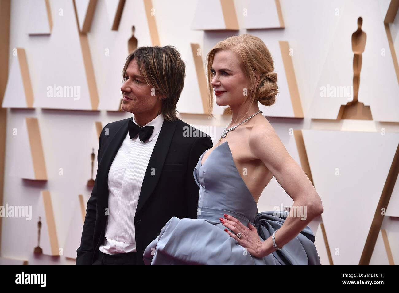 Keith Urban, left, and Nicole Kidman arrive at the Oscars on Sunday