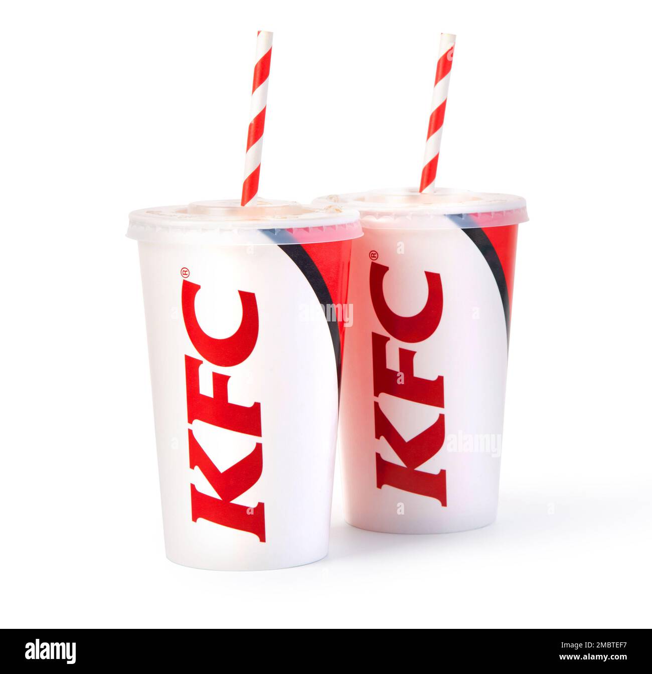Moldova, Chisinau, December 07, 2020  Kentucky Fried Chicken Fizzy Cola Drink to Take Away, With clipping path Stock Photo