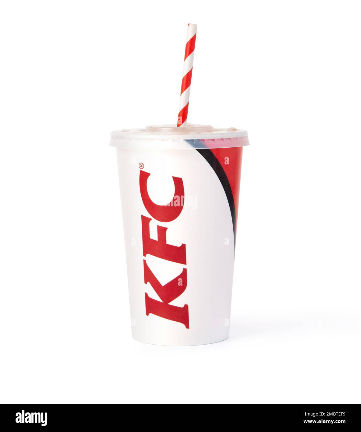 Moldova, Chisinau, December 07, 2020  Kentucky Fried Chicken Fizzy Cola Drink to Take Away, KFC opened its first restaurant in 1930 and is now a world Stock Photo