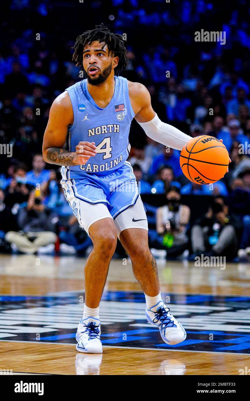 North Carolina's RJ Davis in action during the first half of a college