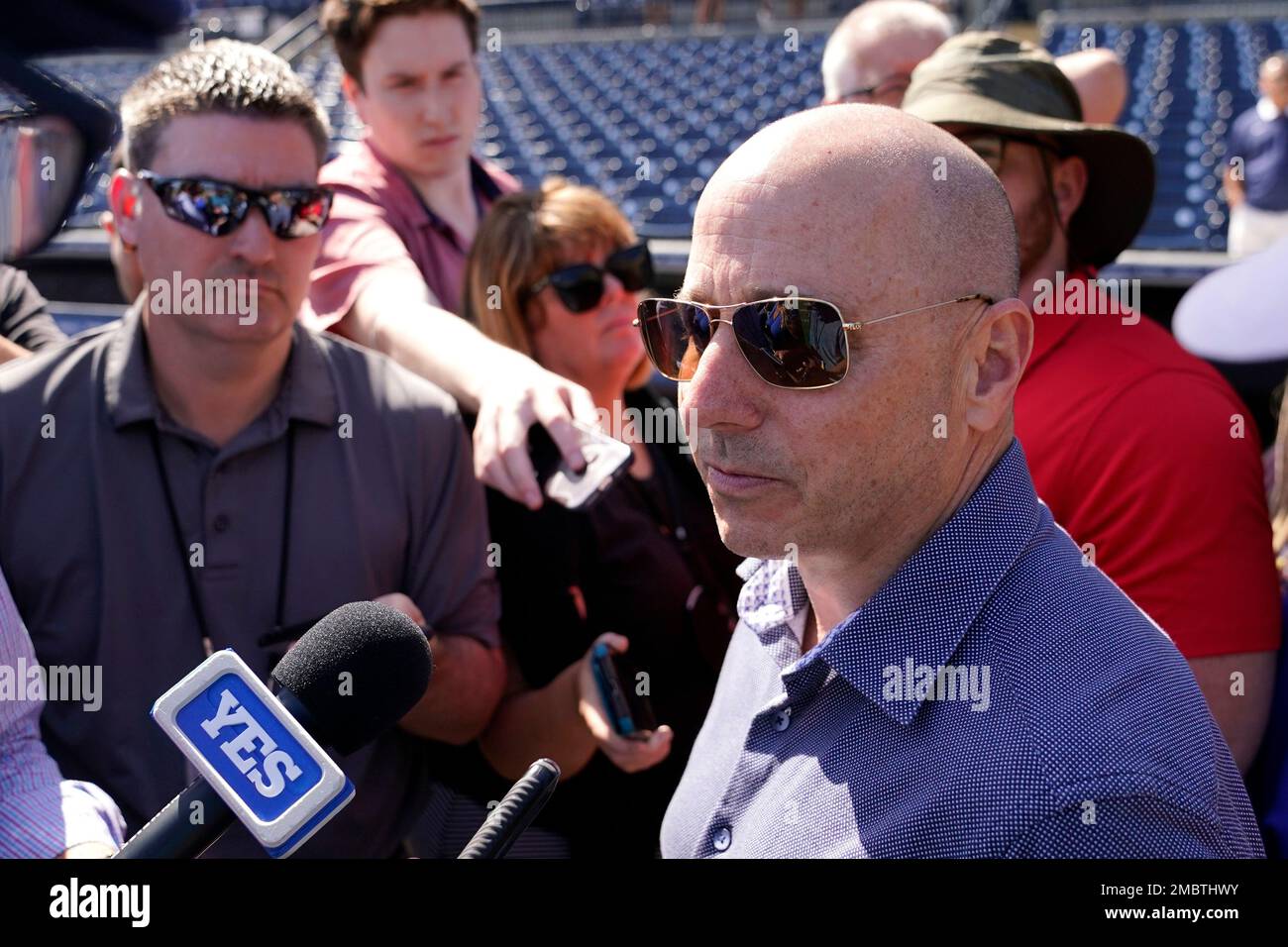 New York Yankees General Manager Brian Cashman Speaks To The Media ...