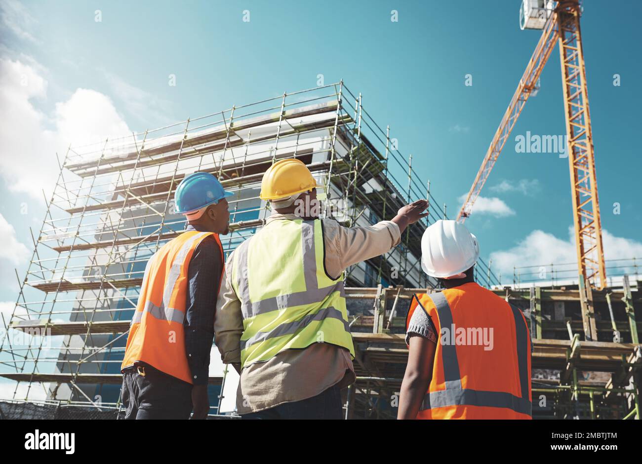 Teamwork is the key ingredient in quality construction. a group of