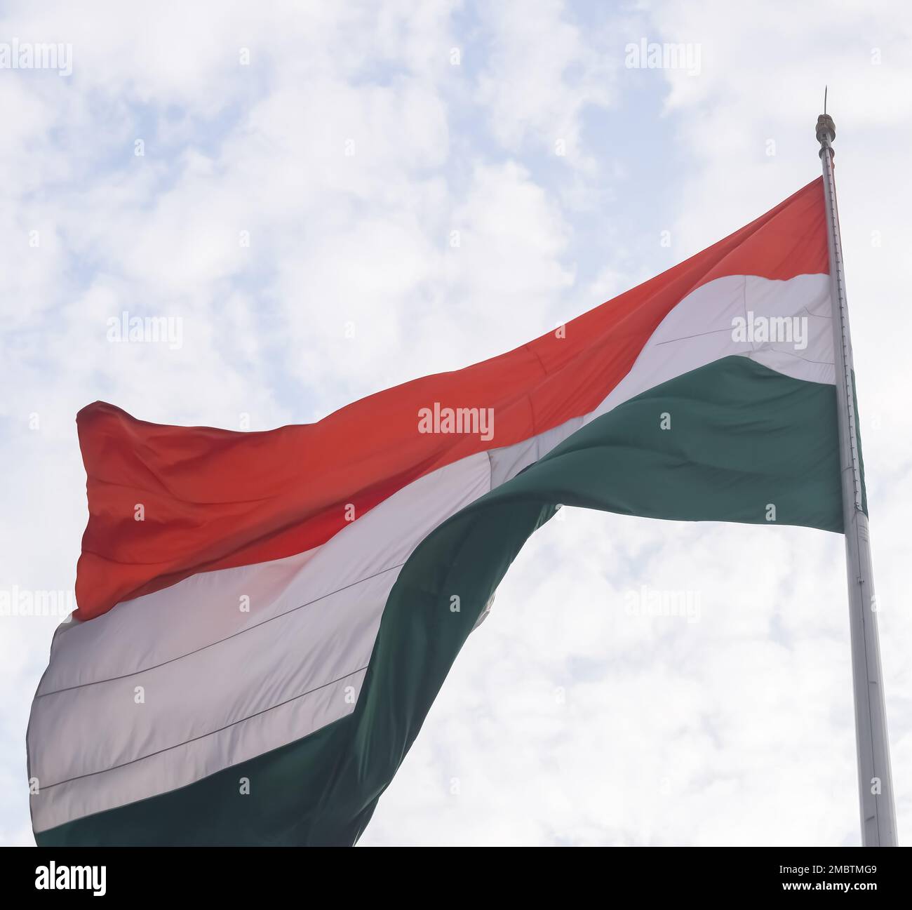 India flag flying high at Connaught Place with pride in blue sky, India ...