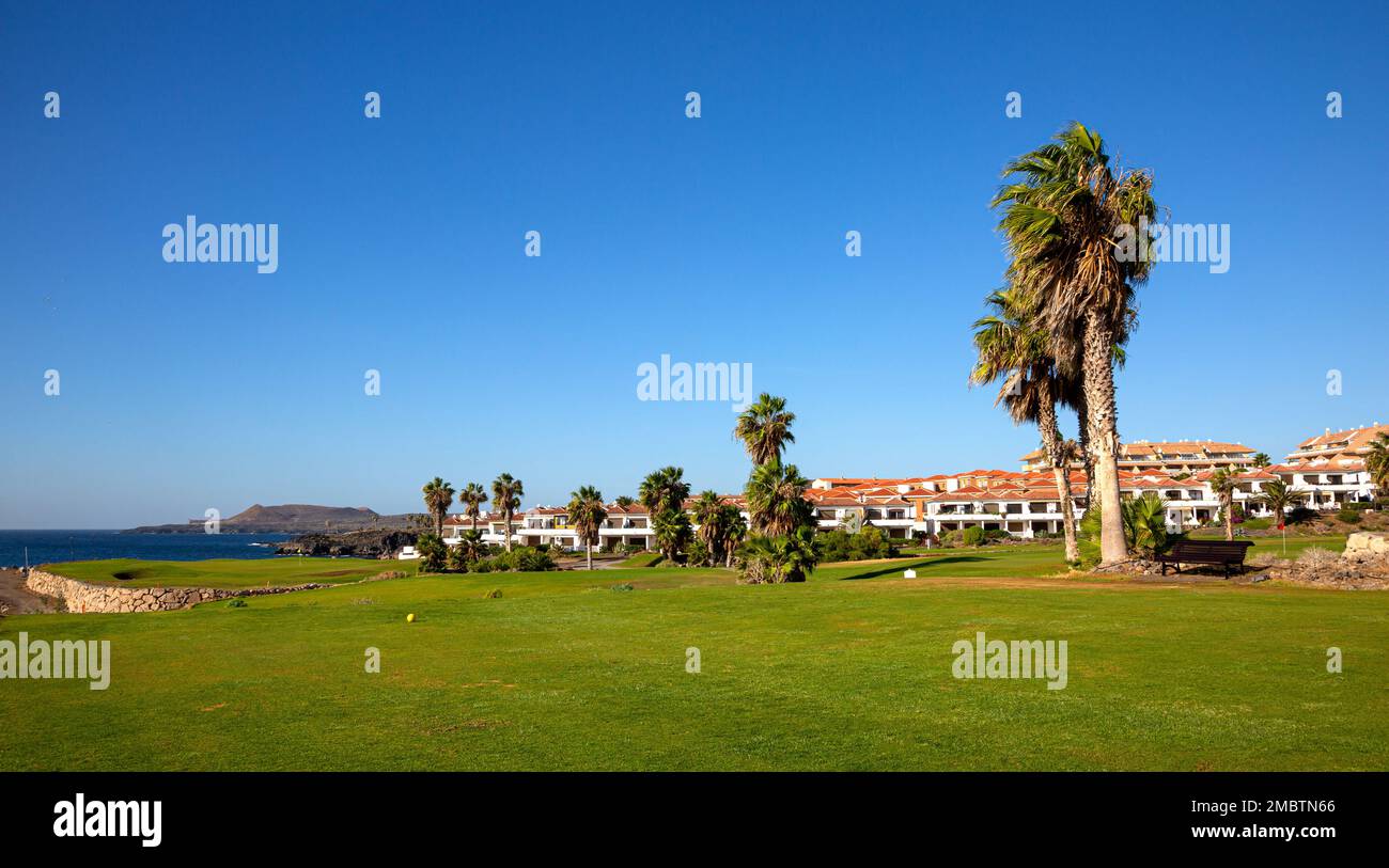 Tenerife,Spain - December 20, 2018:Panoramic view of the  Royal Marina Golf Club ,Tenerife,Spain Stock Photo
