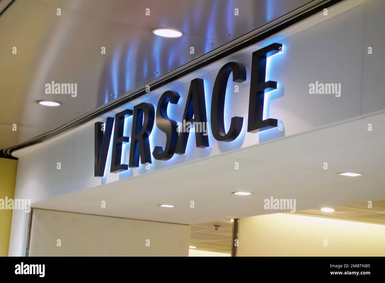 Hong kong, China June, 15, 2013. Versace store sign. Versace is an