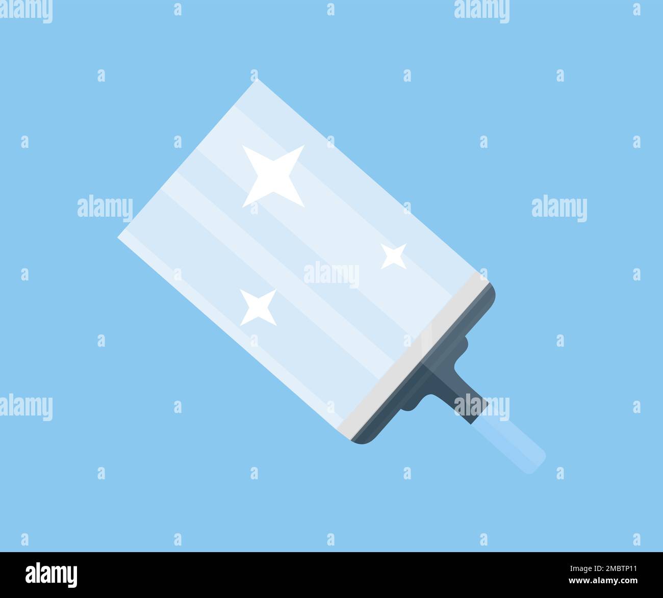 Rubber squeegee clean, window cleaning concept logo design. Cleaning