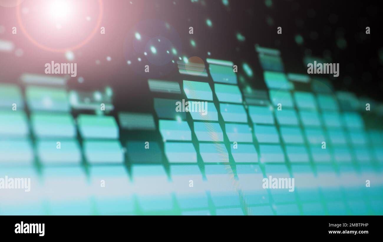 Sound equalizer. Wave pattern of music sounds element on monitor screen ...