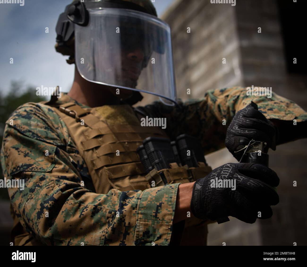 Marines with Guard Company, Marine Barracks Washington, engage targets ...