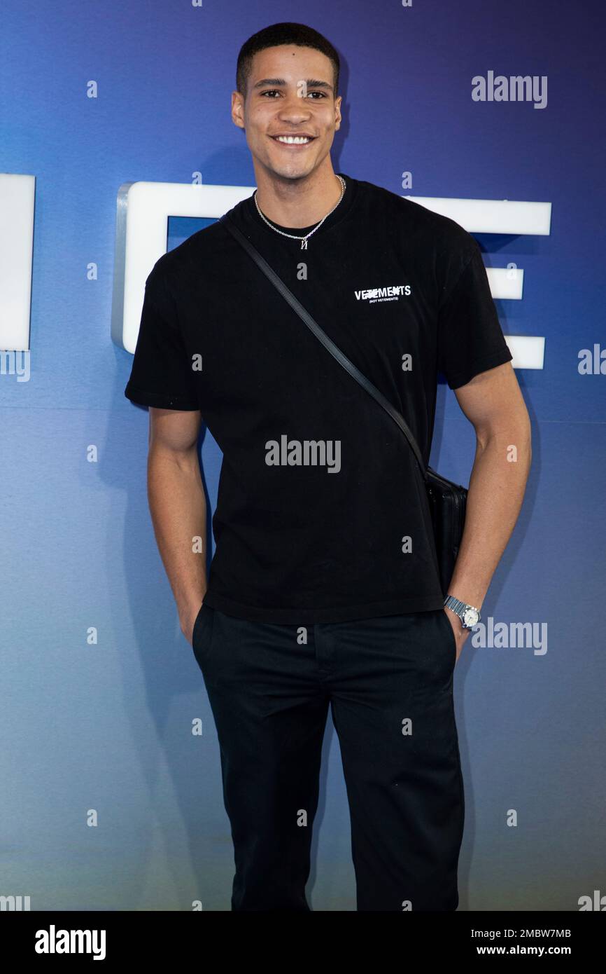 Nathan Soan Mngomezulu poses for photographers upon arrival at the