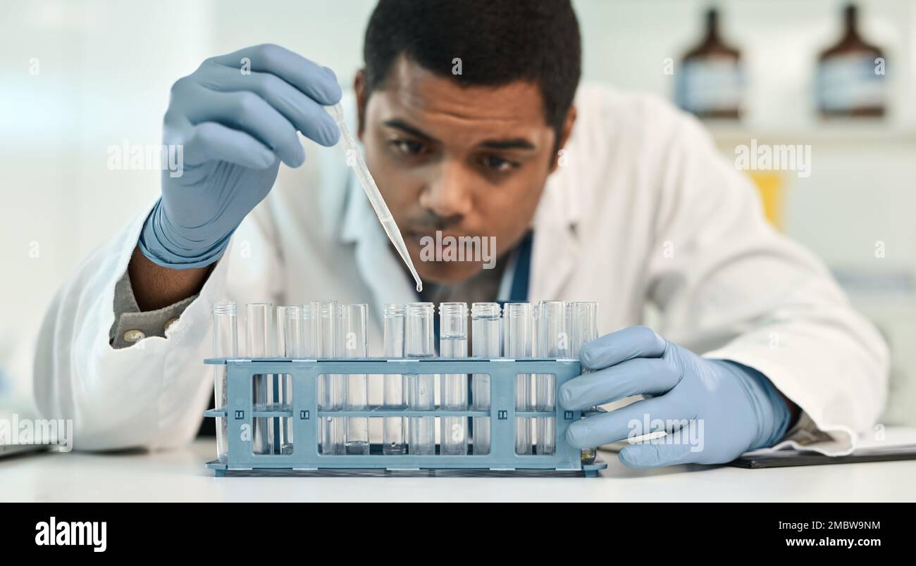 Every sample goes through thorough testing. a young scientist working with samples in a lab