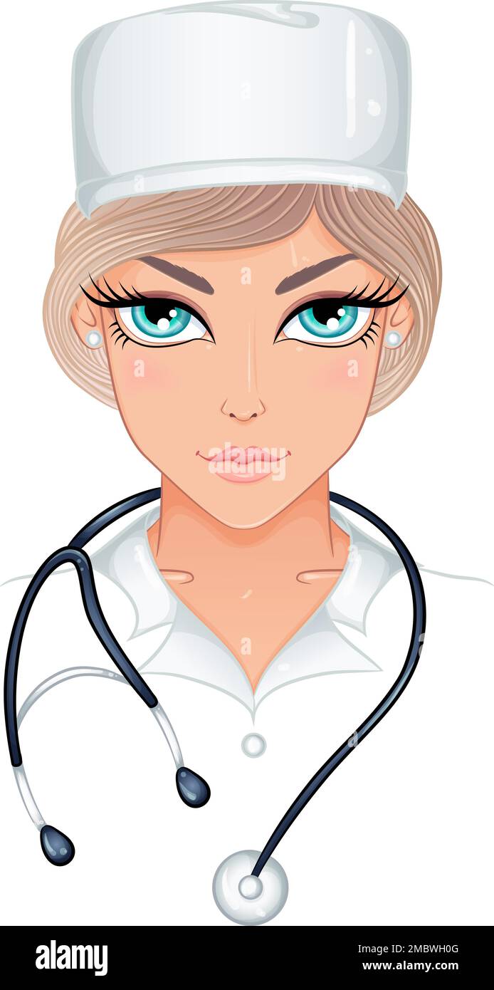 Portrait of female doctor Stock Vector Image & Art - Alamy