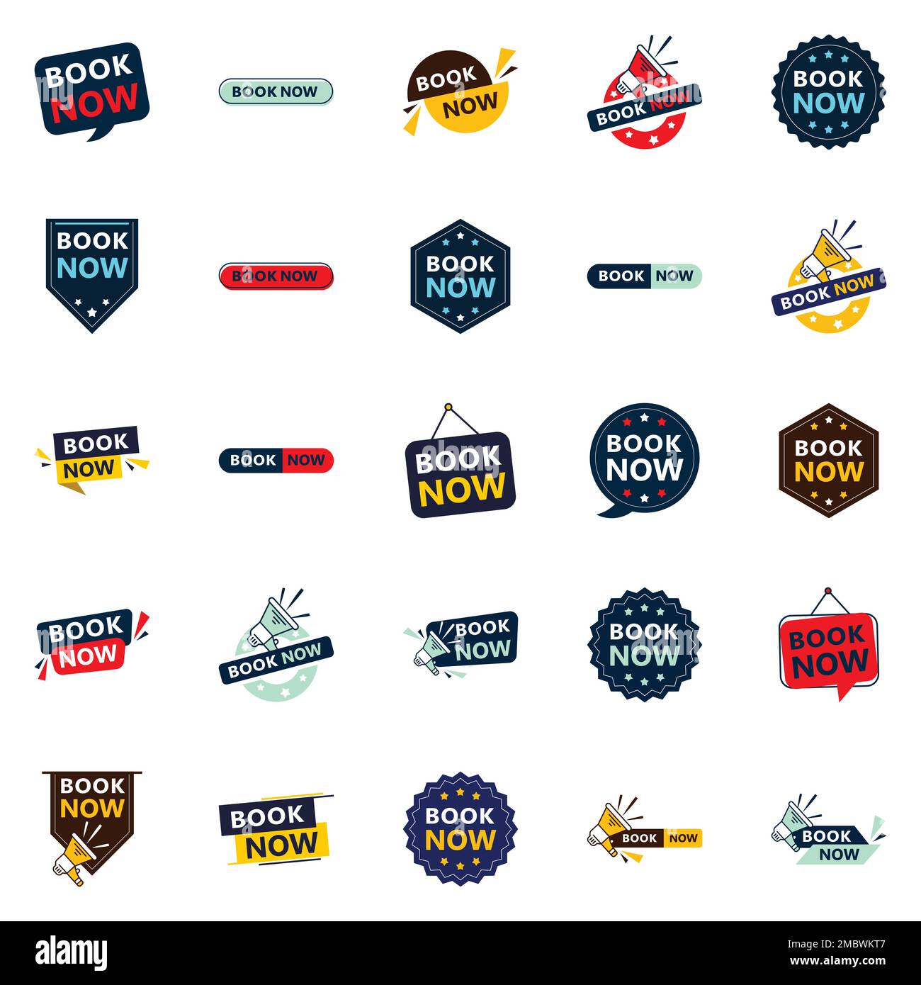 25 Eyecatching Book Now Banners to Help You Stand Out Stock Vector