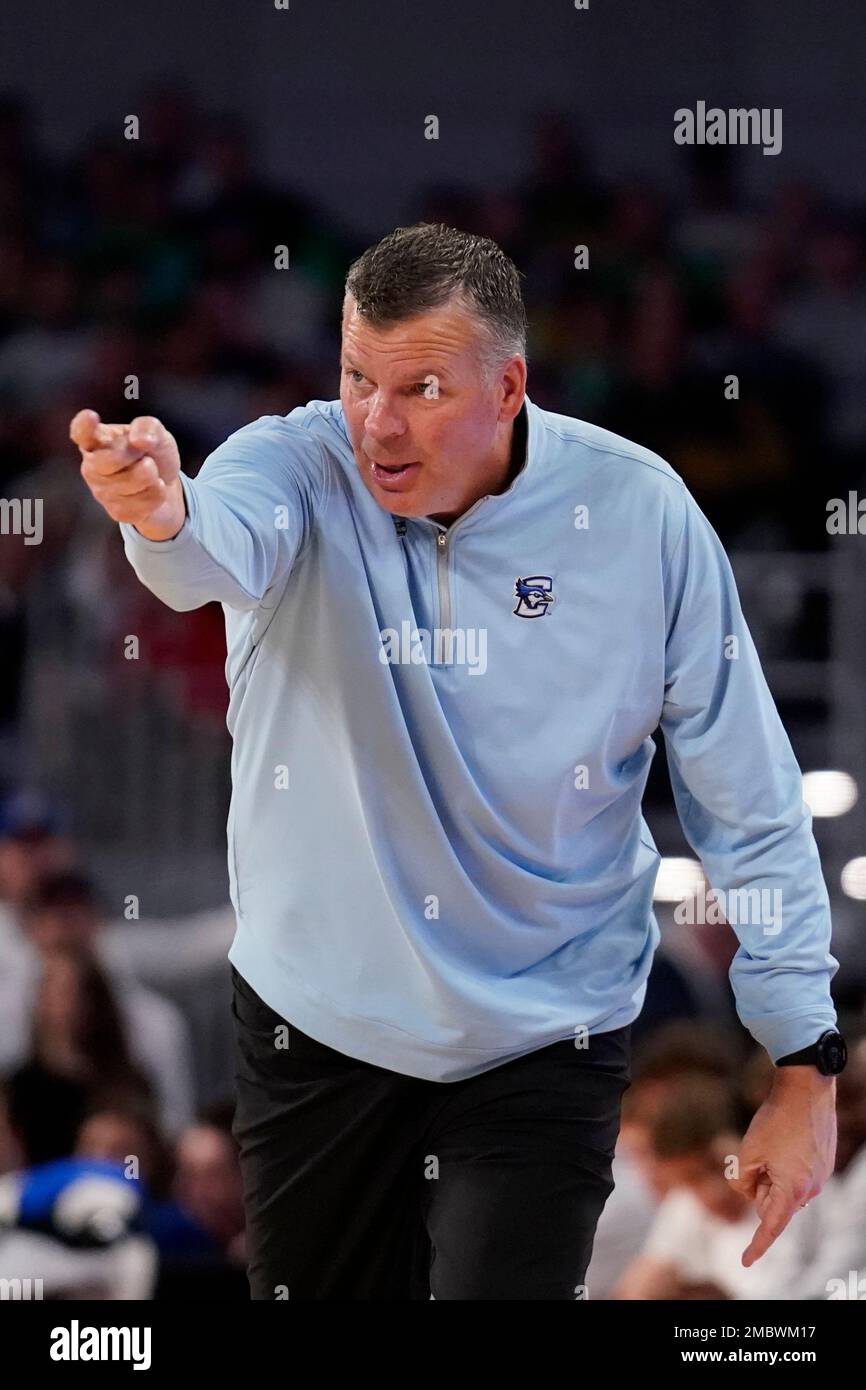 Creighton head coach Greg McDermott instructs his team during a first-round game agianst San Diego State in the NCAA college basketball tournament in Fort Worth, Texas, Thursday, March 17, 2022. (AP Photo/Tony Creighton head coach Greg McDermott instructs his team during a first-round game agianst San Diego State in the NCAA college basketball tournament in Fort Worth, Texas, Thursday, March 17, 2022. (AP Photo/Tony