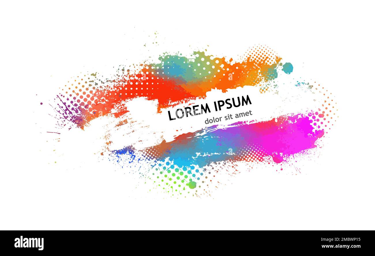 Abstraction colored blots. Vector illustration Stock Vector