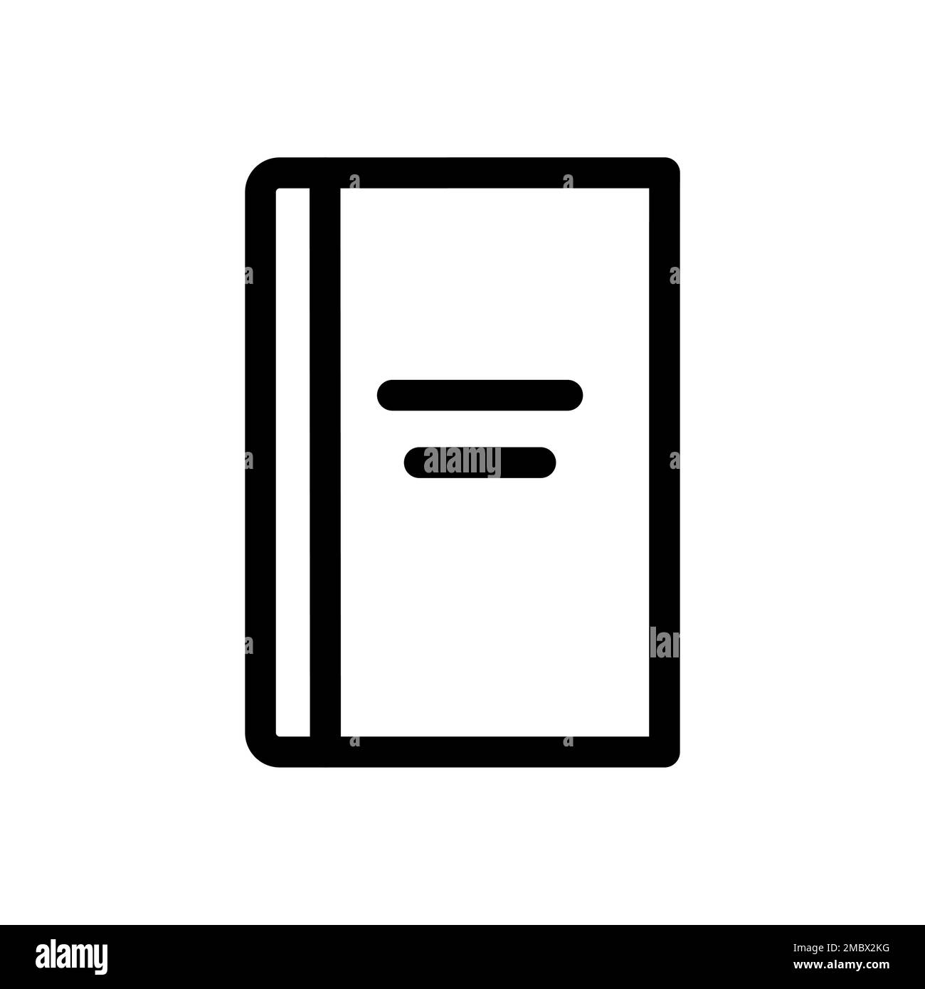 Book line icon isolated on white background. Black flat thin icon on ...
