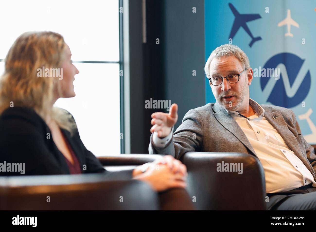 Nuremberg, Germany. 20th Jan, 2023. Press conference with Michael Hupe, Managing Director of Nuremberg Airport, on the outlook for 2023. Credit: Daniel Löb/dpa/Alamy Live News Stock Photo