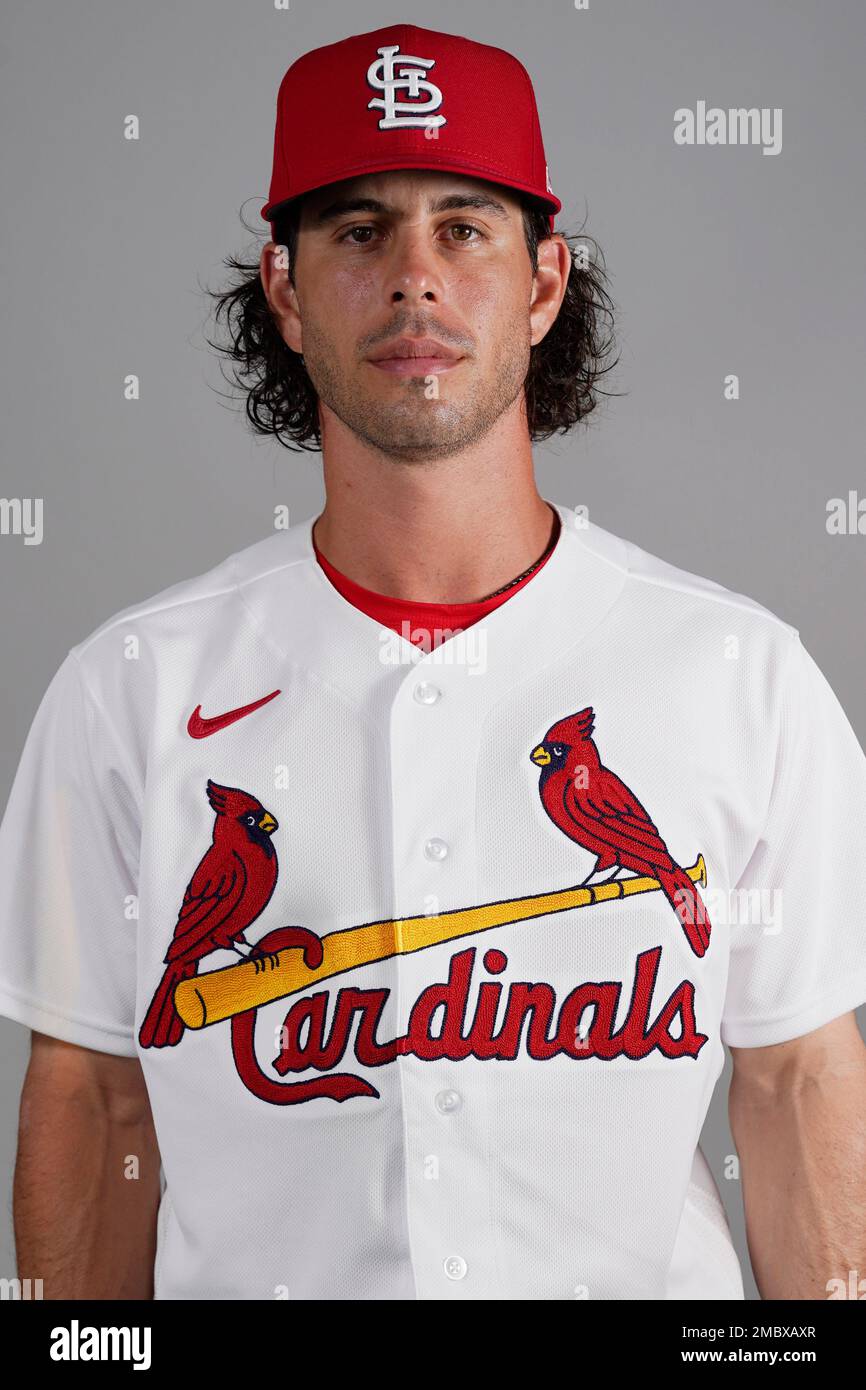 This is a 2022 photo of Kramer Robertson of the St. Louis Cardinals  baseball team. This image reflects the St. Louis Cardinals active roster  Saturday, March 19, 2022, in Jupiter Fla., when