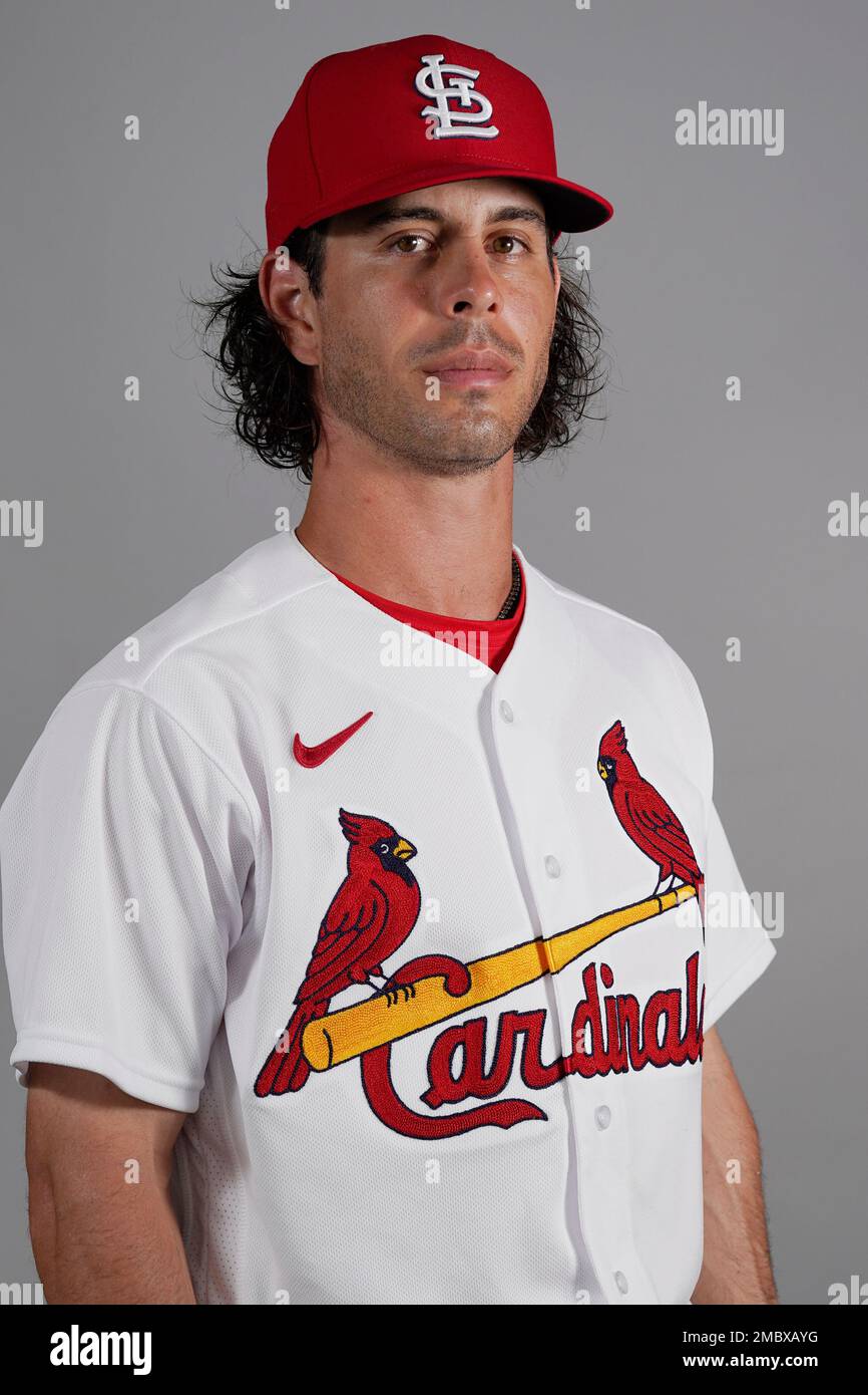 This is a 2022 photo of Kramer Robertson of the St. Louis Cardinals  baseball team. This image reflects the St. Louis Cardinals active roster  Saturday, March 19, 2022, in Jupiter Fla., when