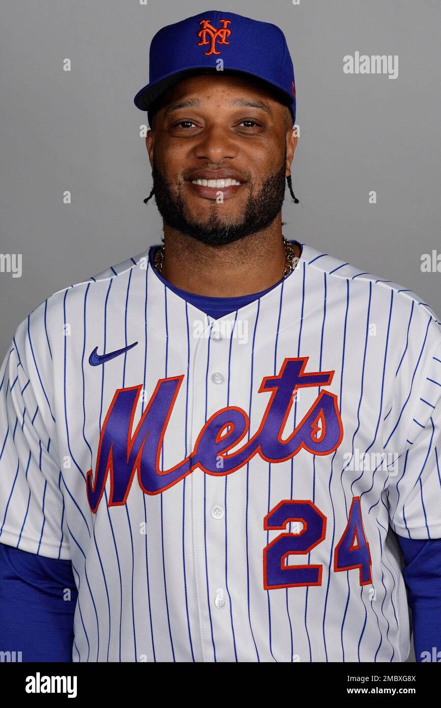 This is a 2022 photo of Robinson of the New York Mets baseball team. This image reflects New York Mets active roster Wednesday, March 16, 2022, in Port St. Lucie,