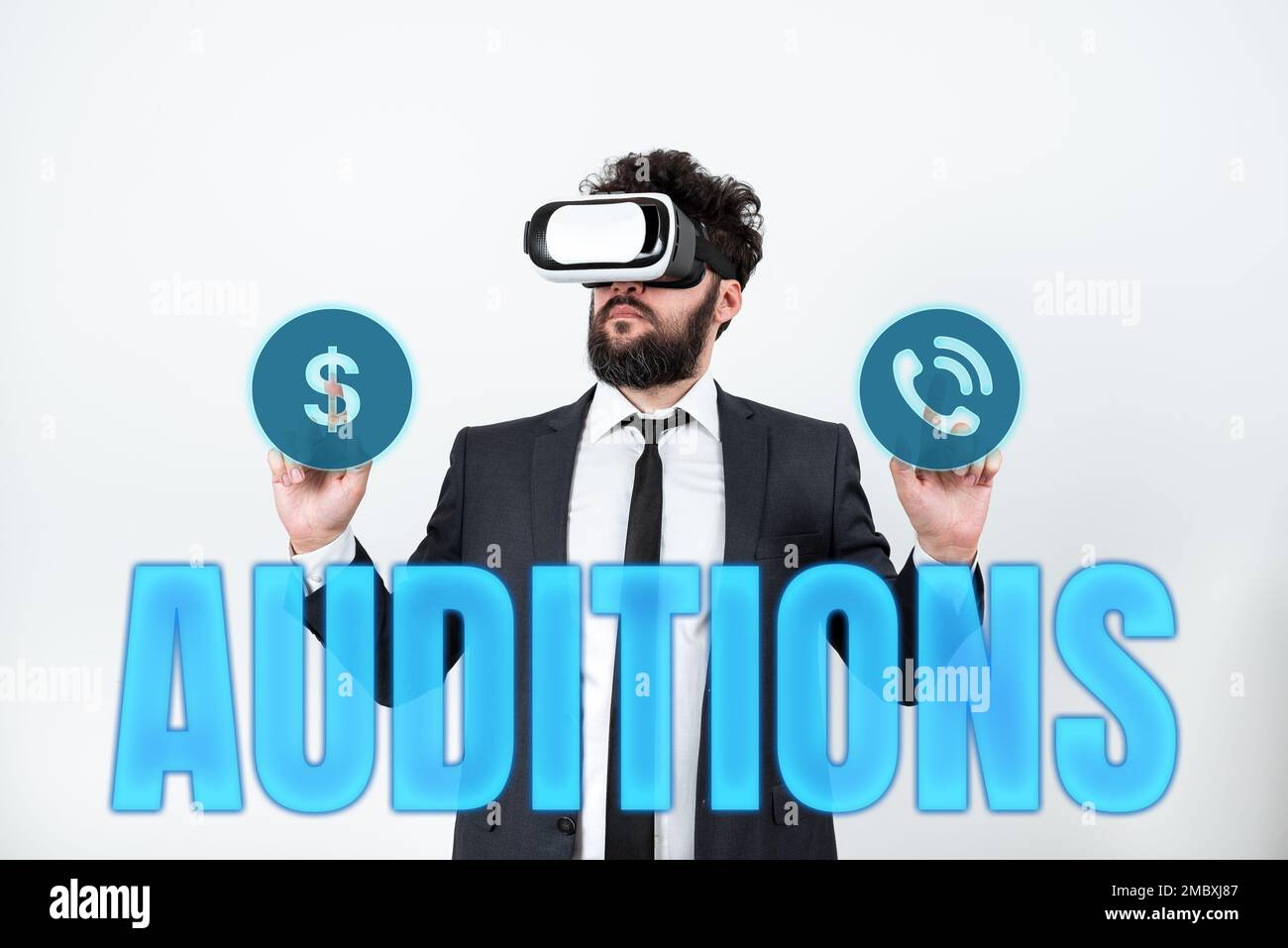 Text sign showing Auditions. Business approach a trial performance to ...