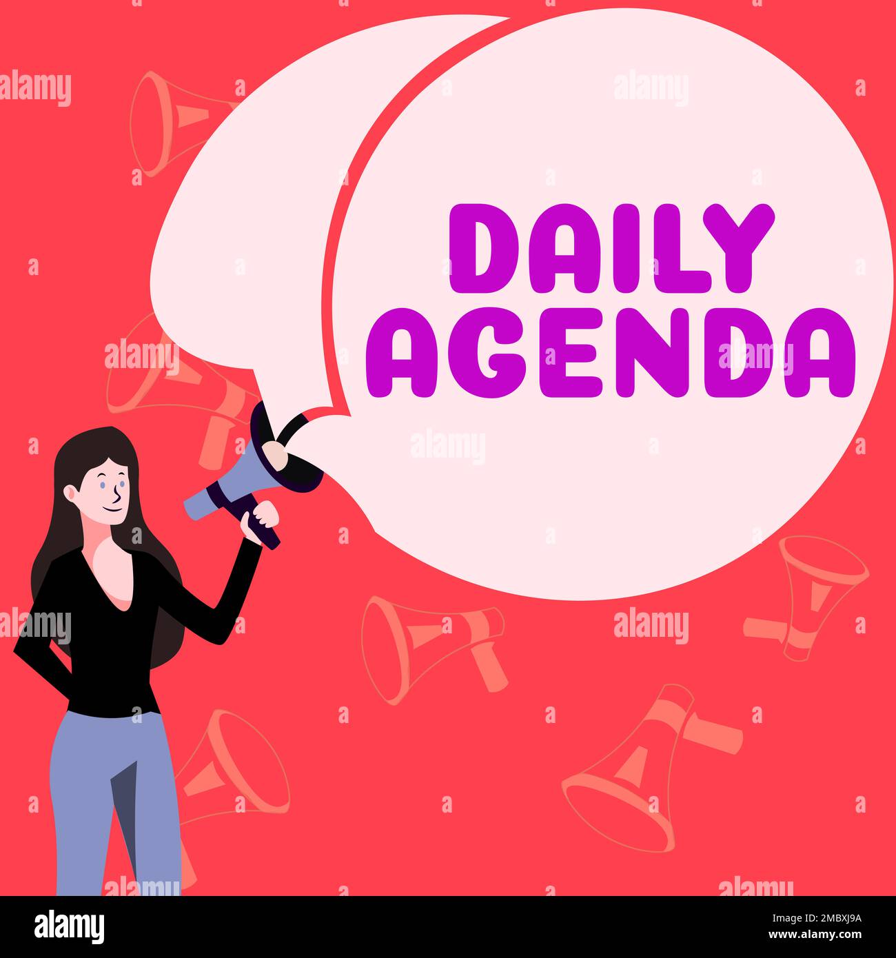 Text showing inspiration Daily Agenda. Business showcase To do list of items be discussed daily