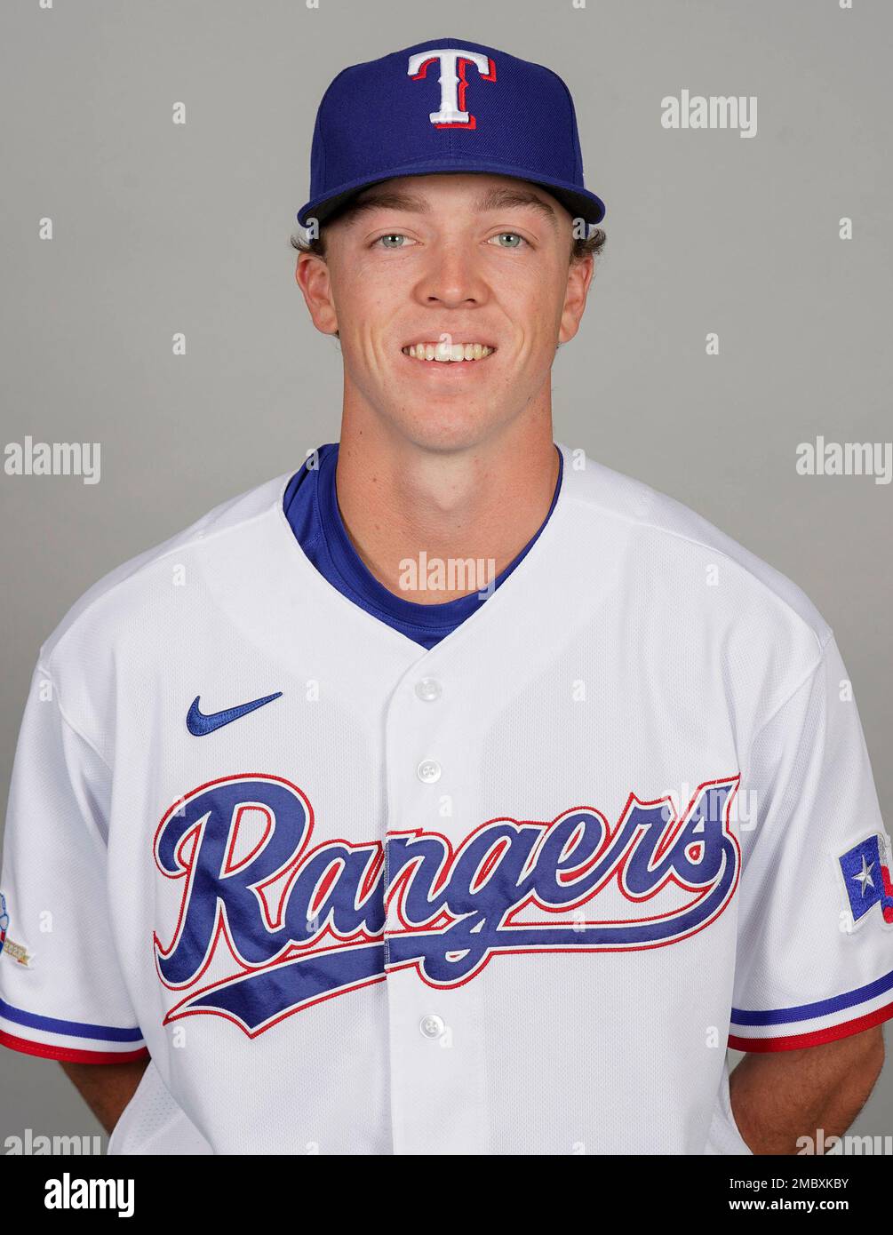 This is a 2022 photo of Chase Lee of the Texas Rangers baseball team. This  image reflects the Texas Rangers active roster as of Thursday, March 17,  2022 when this image was
