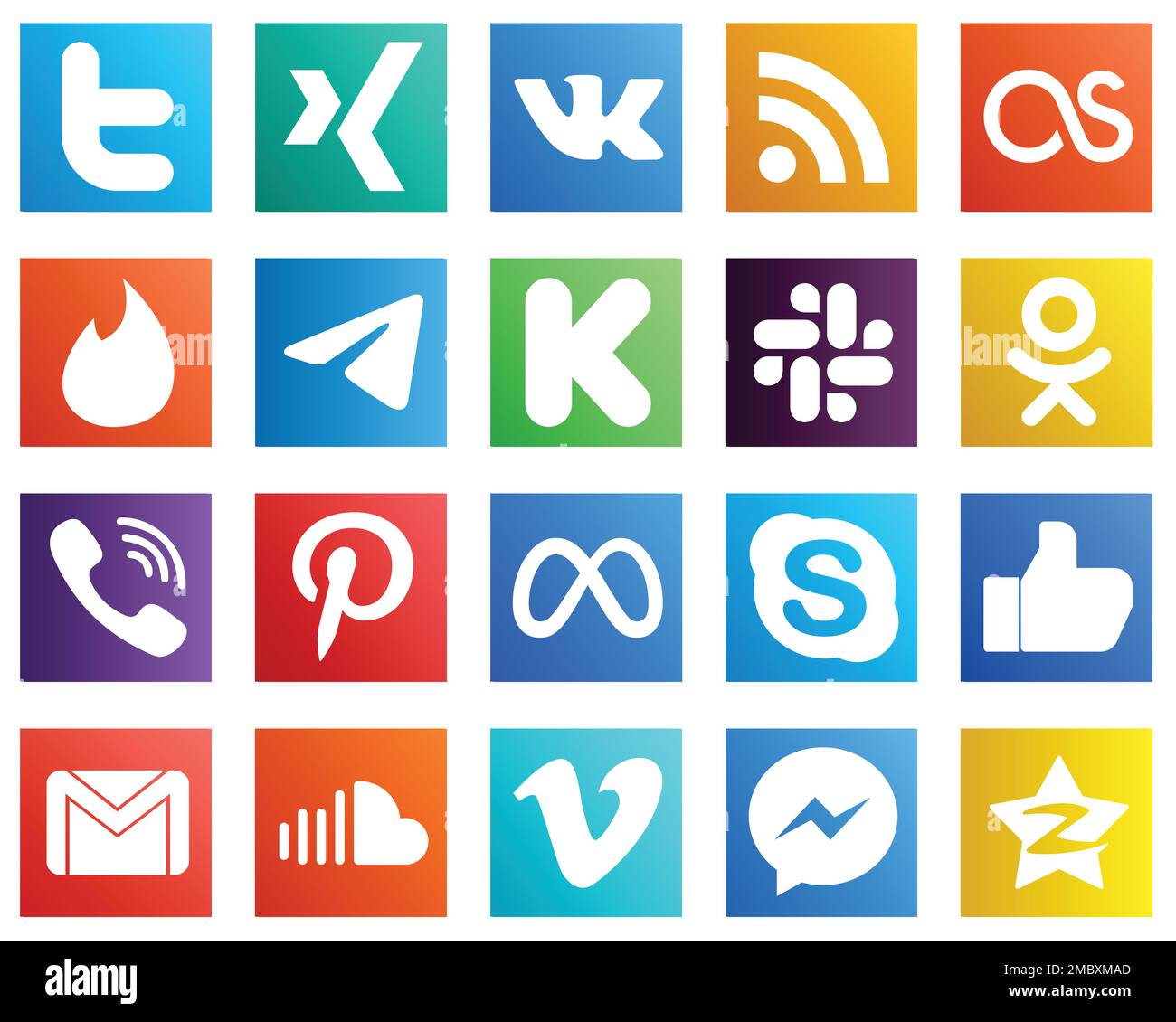 20 Elegant Social Media Icons such as viber. telegram. odnoklassniki and  funding icons. Clean and minimalist Stock Vector Image & Art - Alamy