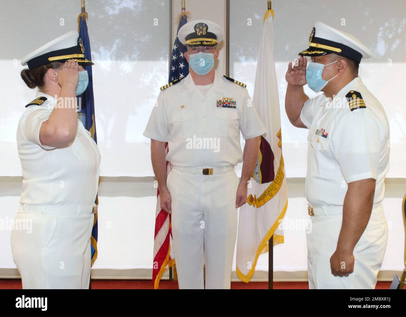 JACKSONVILLE, Fla. June 23, 2022) Cmdr. Jenifer Scancella (left