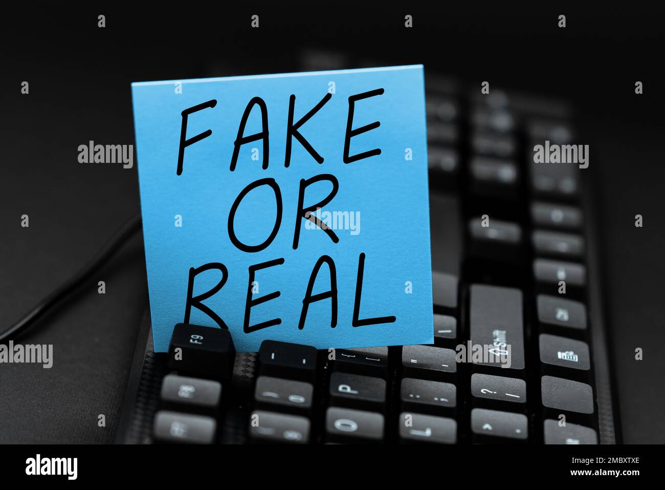 Hand writing sign Fake Or Real. Concept meaning difference between