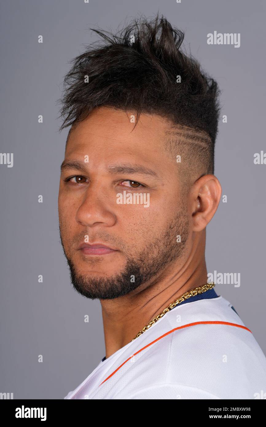 Infielder Yuli Gurriel of the Houston Astros poses for a picture