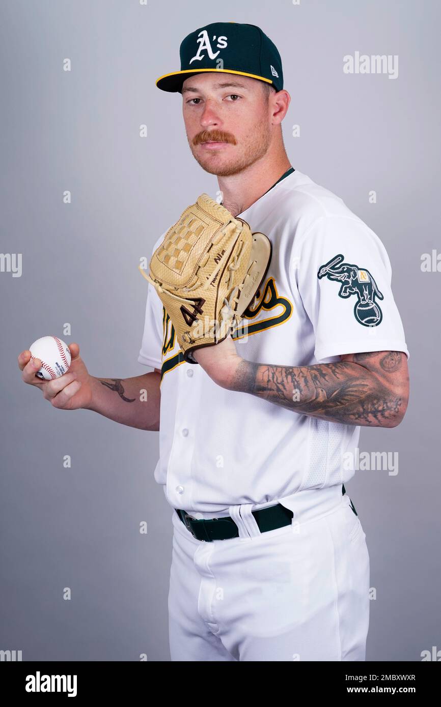 This is a 2022 photo of Adam Oller of the Oakland Athletics baseball ...