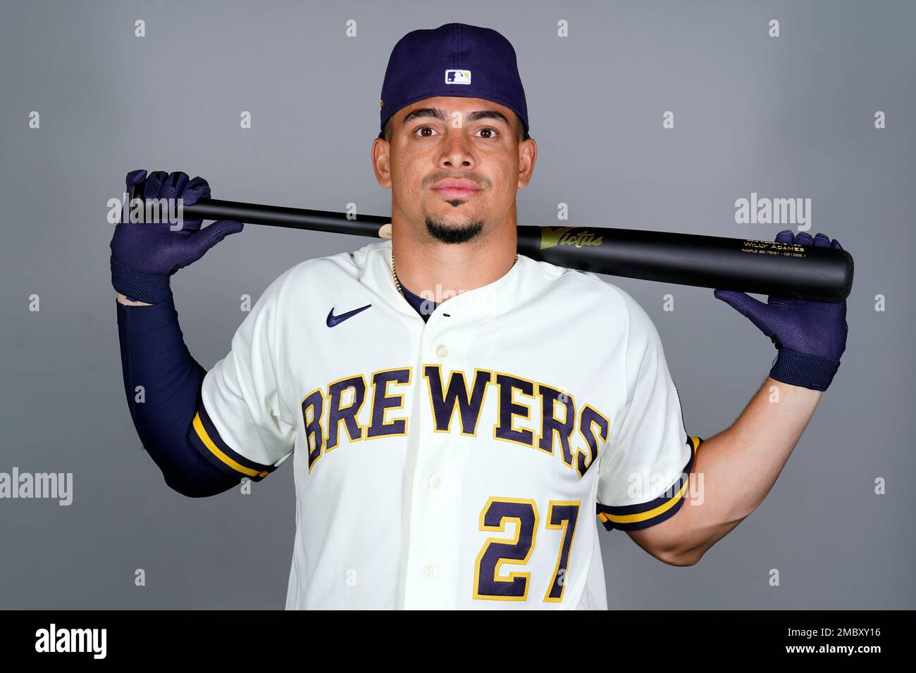 Milwaukee Brewers Willy Adames poses for an image during Media Day