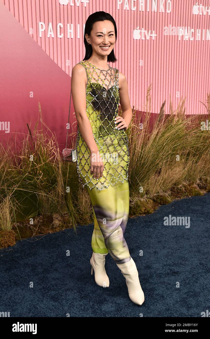 Mari Yamamoto arrives at the global premiere of "Pachinko," Wednesday, March 16, 2022, at The