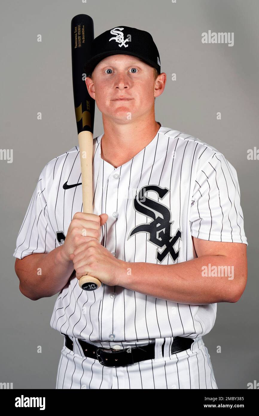 Chicago White Sox left fielder Andrew Vaughn (25) poses for an image during  Photo Day, Wednesday, March 16, 2022, in Phoenix. (AP Photo/Rick Scuteri  Stock Photo - Alamy